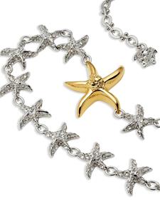 Versace starfish rhinestone necklace - Zilver