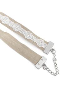 OUR LEGACY floral-lace choker necklace - Beige
