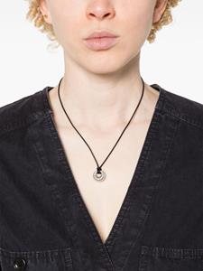 ISABEL MARANT logo-charm necklace - Zwart