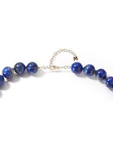 Mateo logo-charm bead-embellished necklace - Blauw