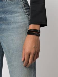 Saint Laurent Armband met logoplakkaat - Zwart