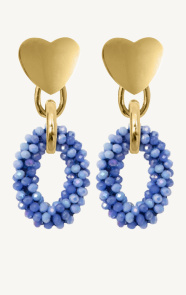 Jurkjes Loving Beads Oorbellen Janina Blauw