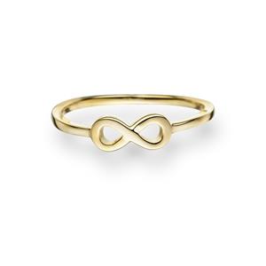 Glanzstücke München Zilveren ring Infinity Sterling zilver in Geelgoud