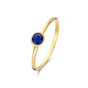 Isabel Bernard Baguette Nila 14 Karaat Gouden Ring - Blauw/Goud