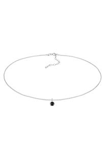 Elli Dames choker eenzam hanger basis met zirkonia in 925 sterling zilver