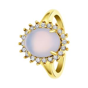 Lucardi Ring Staal - goudkleurig