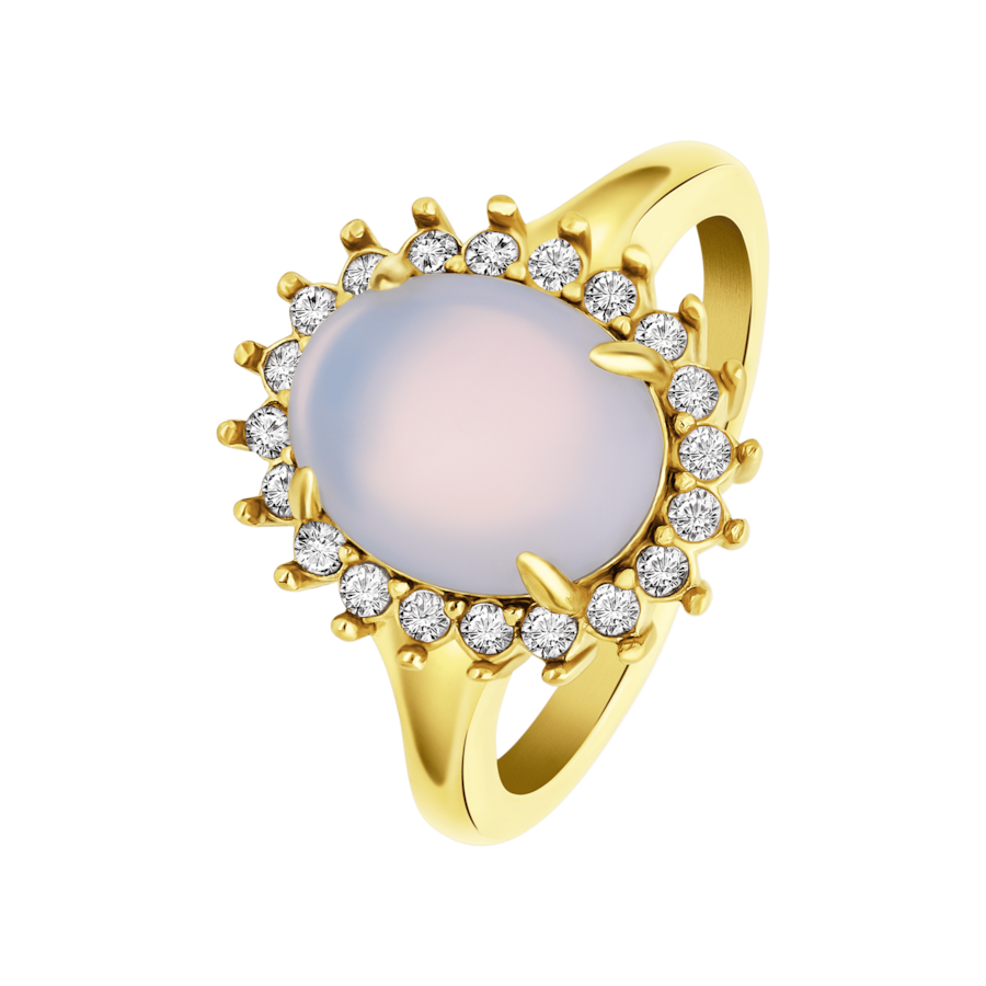 Lucardi Ring Staal - goudkleurig