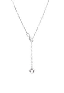 Elli Dames Y-ketting eenzaam hanger Infinity met kristal in 925 sterling zilver