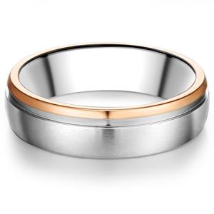 Trilani Ring van Edelstaal in Zilver/roségoud