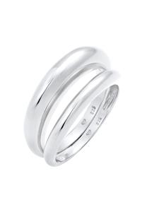 Elli PREMIUM Dames Ring Set Basic Chunky Trend Blogger in 925 Sterling Zilver Zilver