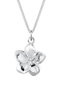 Elli Dames Frangipani Bloemenhanger Modern Kristallen in 925 Sterling Zilver Wit