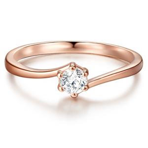 Trilani Zilveren ring Sterling zilver Zirkonia in Roségoud