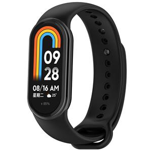 Strap-it Xiaomi Smart Band 8 siliconen bandje (zwart)