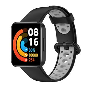 Strap-it Redmi Watch 2 (Lite) sport bandje (zwart/grijs)