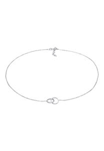 Elli Dames Choker Cirkel Minimal Basic Trend in 925 Sterling Zilver Verguld