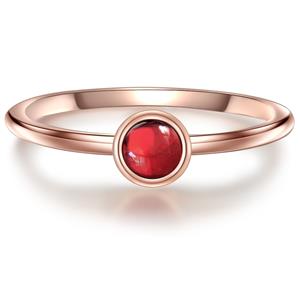 Glanzstücke München Zilveren ring Sterling zilver Granaat in Roségoud