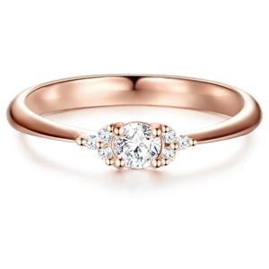 Trilani Zilveren ring Sterling zilver Zirkonia in Roségoud