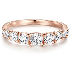 Trilani Zilveren ring Sterling zilver Zirkonia in Roségoud