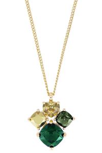 Dyrberg Kern Dyrberg/Kern Masika Necklace , Color: Gold/Green, Onesize, Women