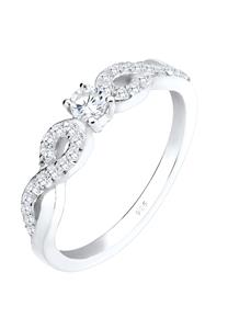 Elli Dames Infinity met Zirkonia Kristallen in 925 Sterling Zilver Wit