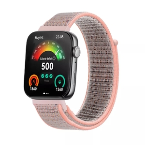 Strap-it Huawei Watch Fit 3 nylon bandje (roze)