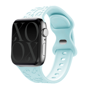 Xoxo Wildhearts Apple Watch siliconen bandje Leopard Print (lichtgroen)