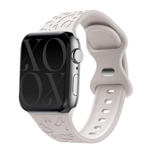 Xoxo Wildhearts Apple Watch siliconen bandje Leopard Print (sterrenlicht)