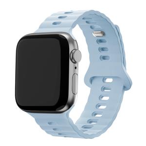 Bandz Apple Watch siliconen band 'Single Link' (lichtblauw)