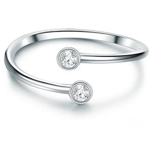 Trilani Zilveren ring Sterling zilver Zirkonia in Zilver