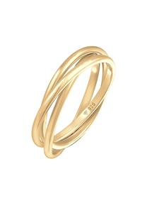 Elli Dames Wikkel Ring Trini Look Basic Minimal Trend in 925 Sterling Zilver Goud