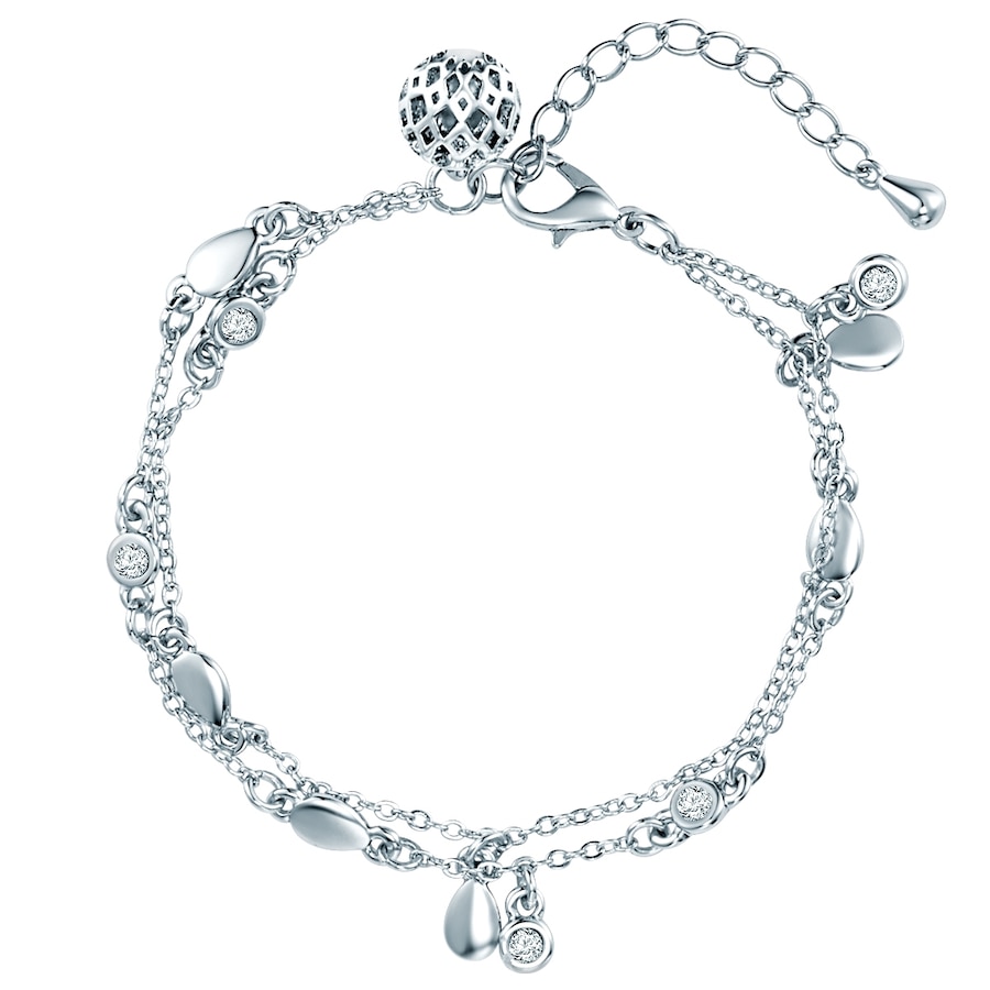 Lulu & Jane Bracelet with Swarovski crystals Metaal Embellished with Swarovski crystals Glasparel in Zilver