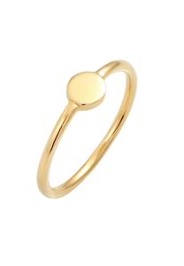 Elli Dames Stacking Ring Platelet Geo Basic Trend Blogger in 925 Sterling Zilver Goud