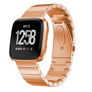 Strap-it Fitbit Versa 2 metalen bandje (rosé goud)