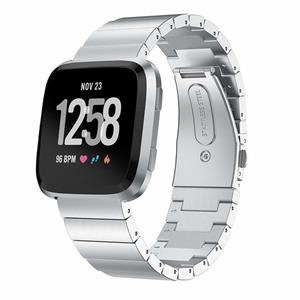 Strap-it Fitbit Versa 2 metalen bandje (zilver)