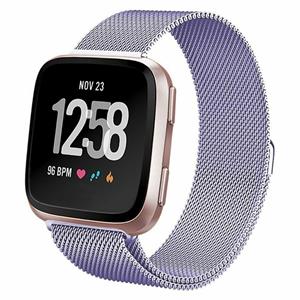 Strap-it Fitbit Versa 2 Milanese band (lichtpaars)