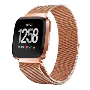 Strap-it Fitbit Versa 2 Milanese band (rosé goud)