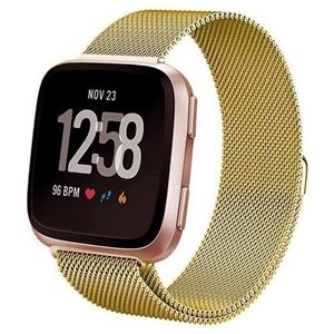 Strap-it Fitbit Versa 2 Milanese band (goud)