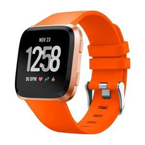 Strap-it Fitbit Versa 2 silicone band (oranje)