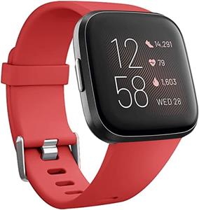 Strap-it Fitbit Versa 2 silicone band (rood)