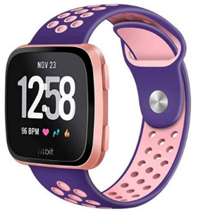 Strap-it Fitbit Versa 2 sport band (paars/roze)