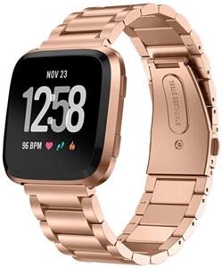 Strap-it Fitbit Versa 2 stalen bandje (rosé goud)