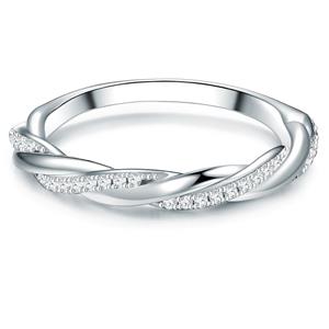 Trilani Zilveren ring Sterling zilver Zirkonia in Zilver