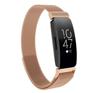 Strap-it Fitbit Inspire 2 Milanese band (rosé goud)