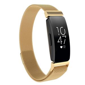 Strap-it Fitbit Inspire 2 Milanese band (goud)