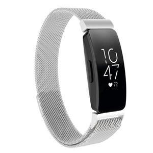 Strap-it Fitbit Inspire 2 Milanese band (zilver)