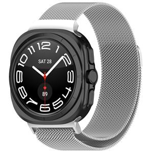 Strap-it Samsung Galaxy Watch Ultra Milanese band (zilver)