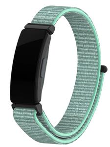 Strap-it Fitbit Inspire 2 nylon bandje (aqua)