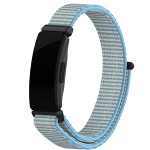 Strap-it Fitbit Inspire 2 nylon bandje (lichtblauw mix)