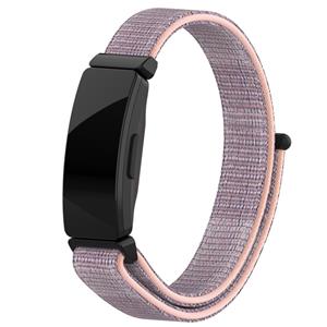 Strap-it Fitbit Inspire 2 nylon bandje (roze)