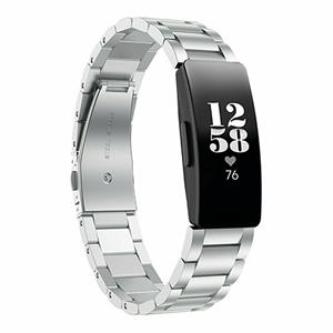 Strap-it Fitbit Inspire 2 stalen bandje (zilver)